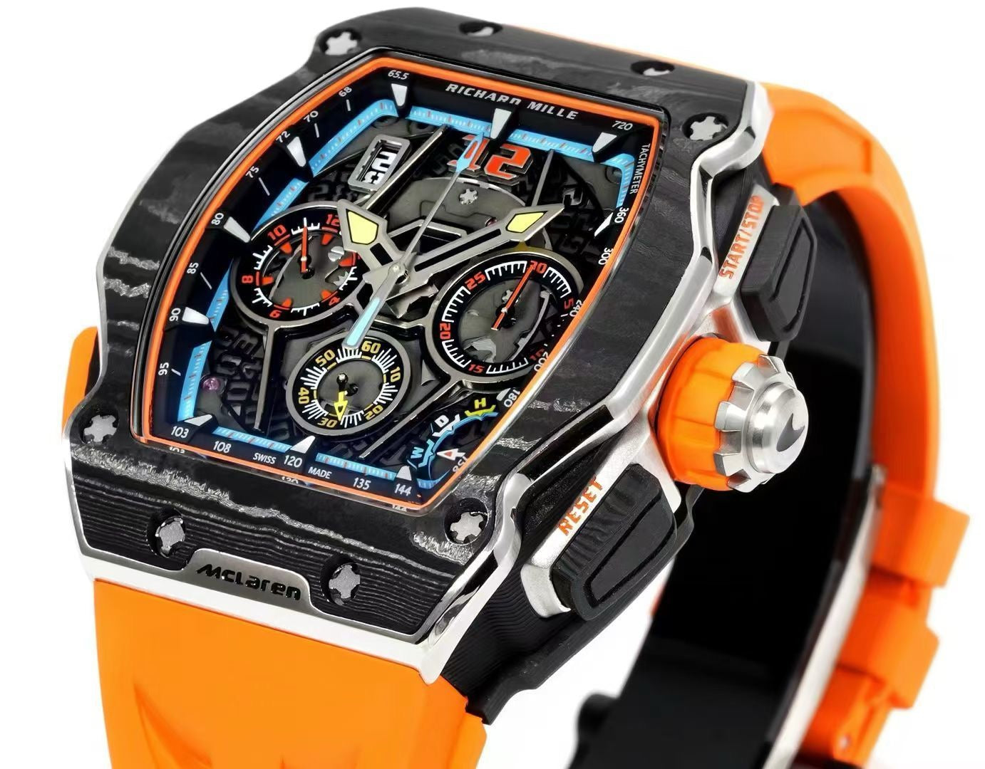 Black orange, Black and Black blue Watch