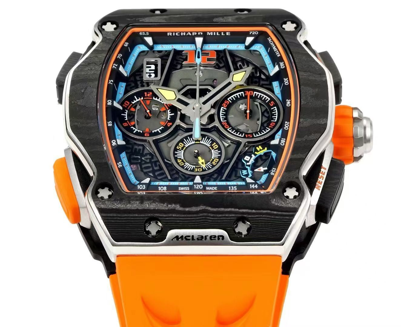 Black orange, Black and Black blue Watch