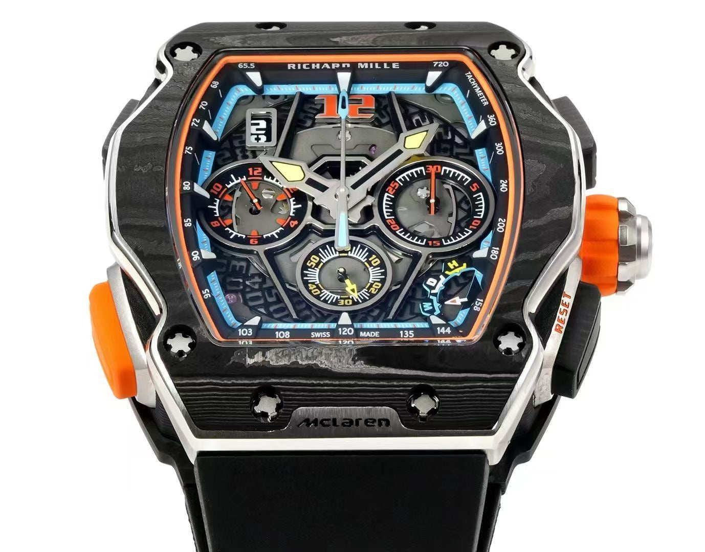Black orange, Black and Black blue Watch