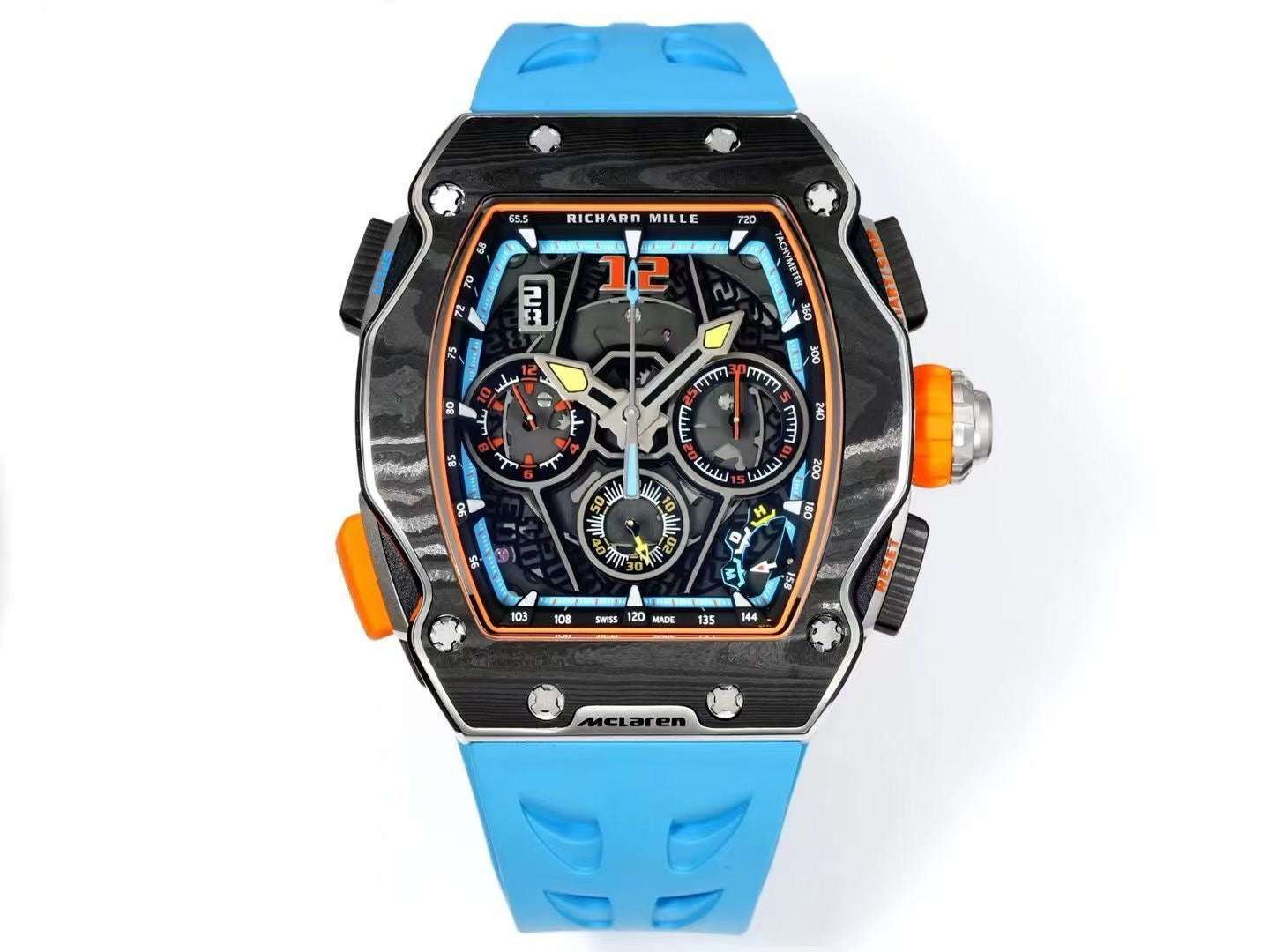 Black orange, Black and Black blue Watch