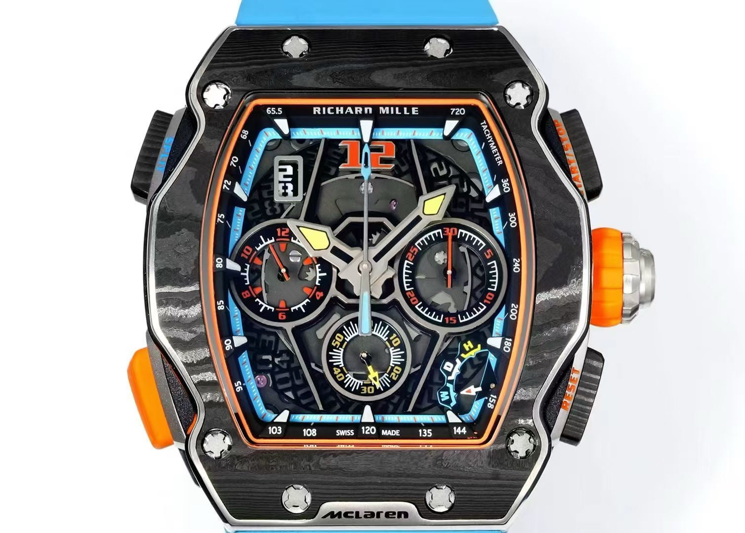 Black orange, Black and Black blue Watch