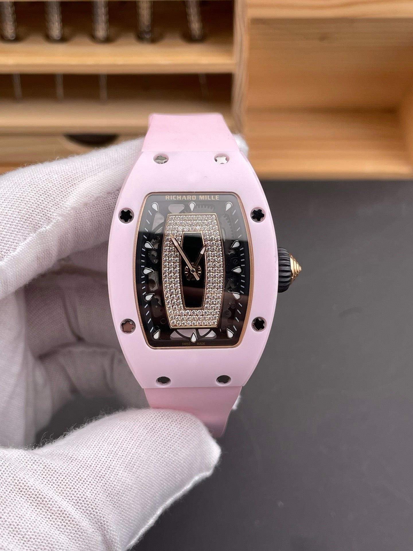 Pink and White Watch