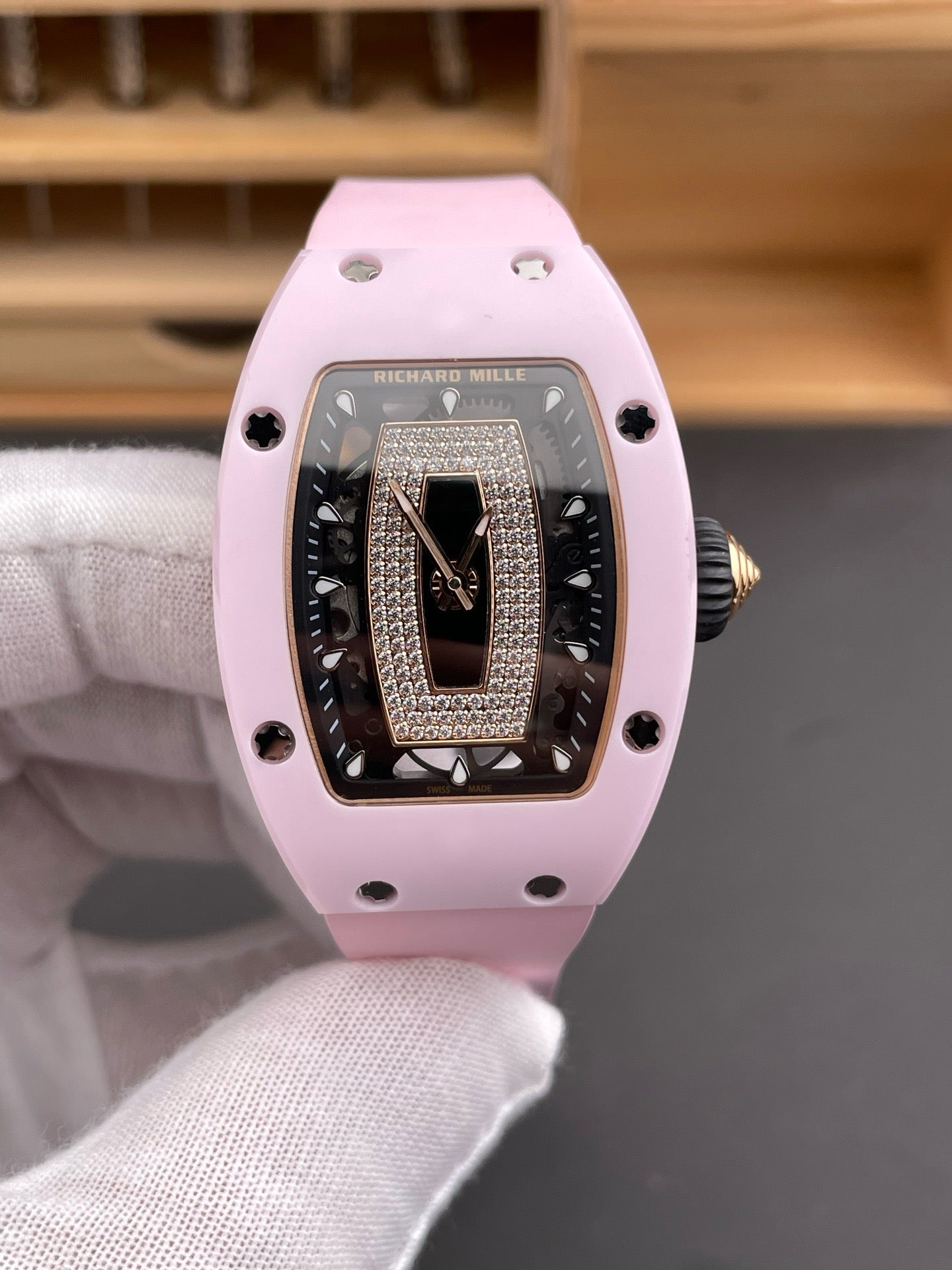 Pink and White Watch