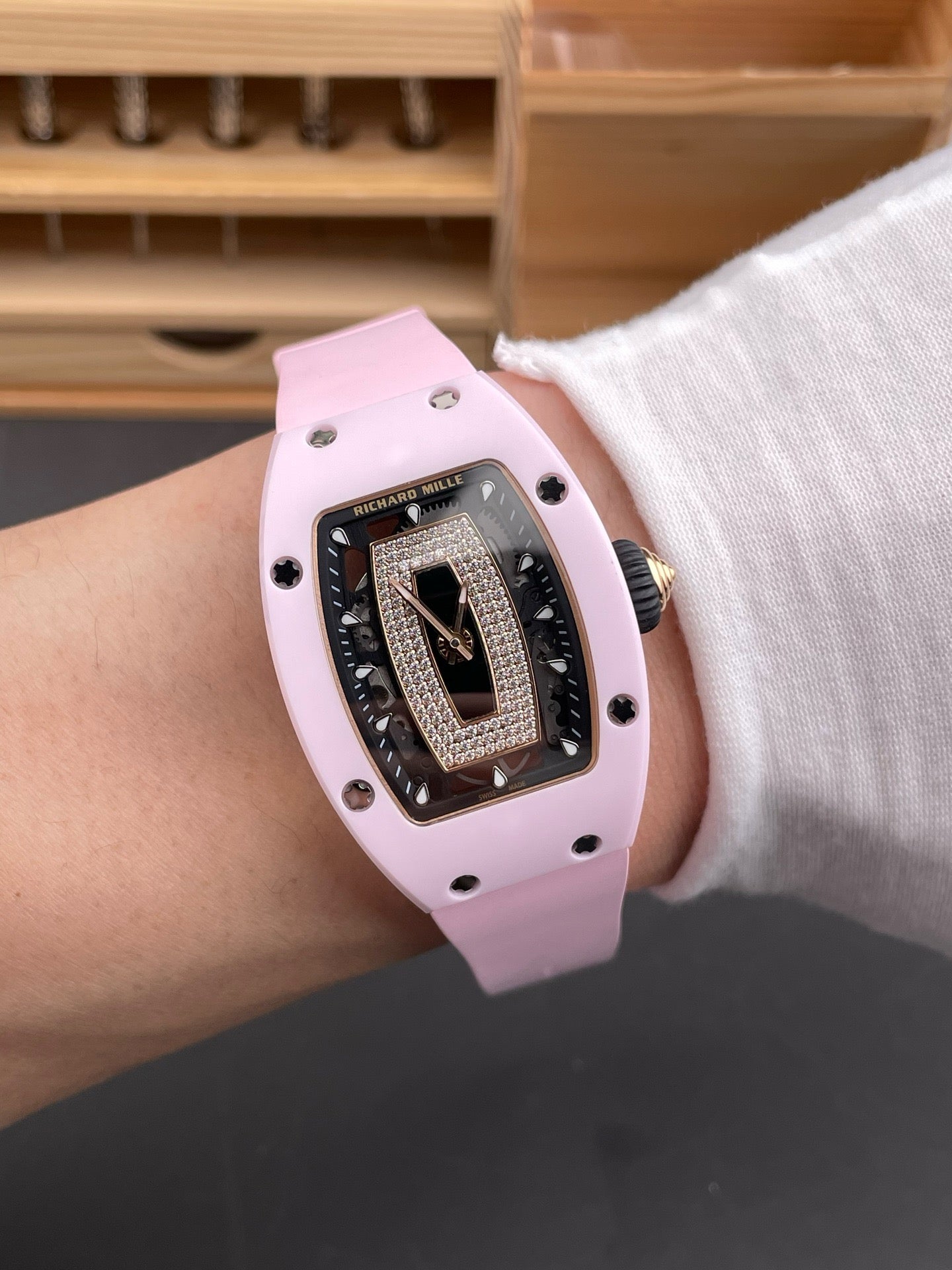Pink and White Watch
