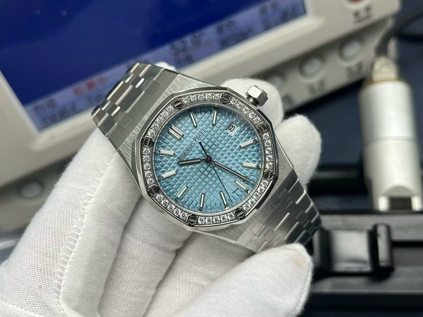 Silver blue and Golden pink Watch