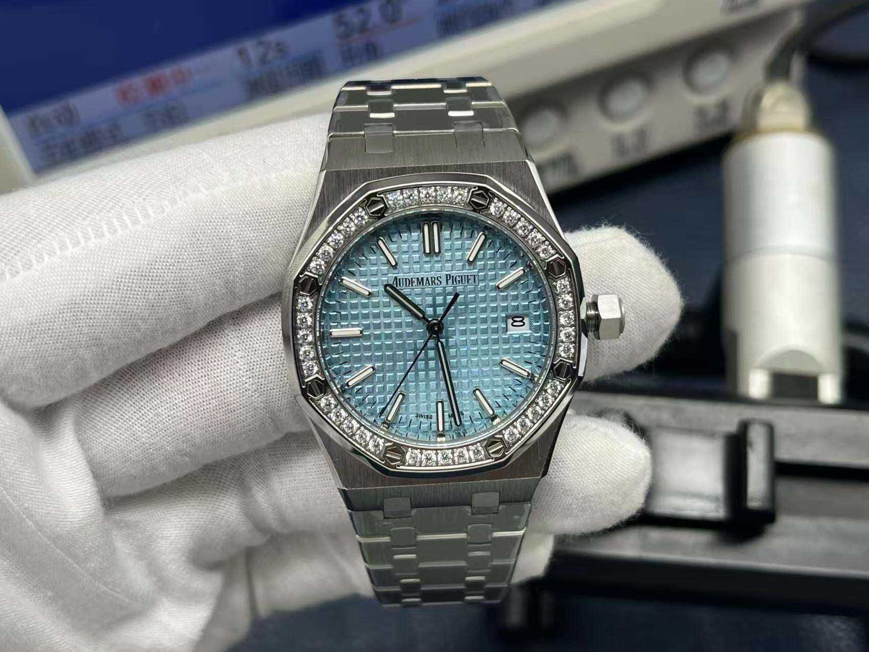 Silver blue and Golden pink Watch