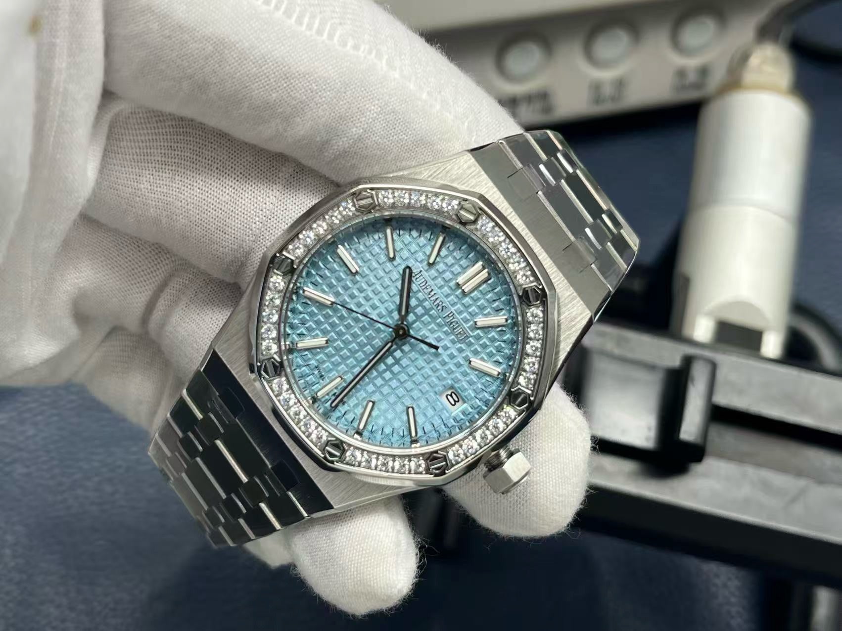 Silver blue and Golden pink Watch