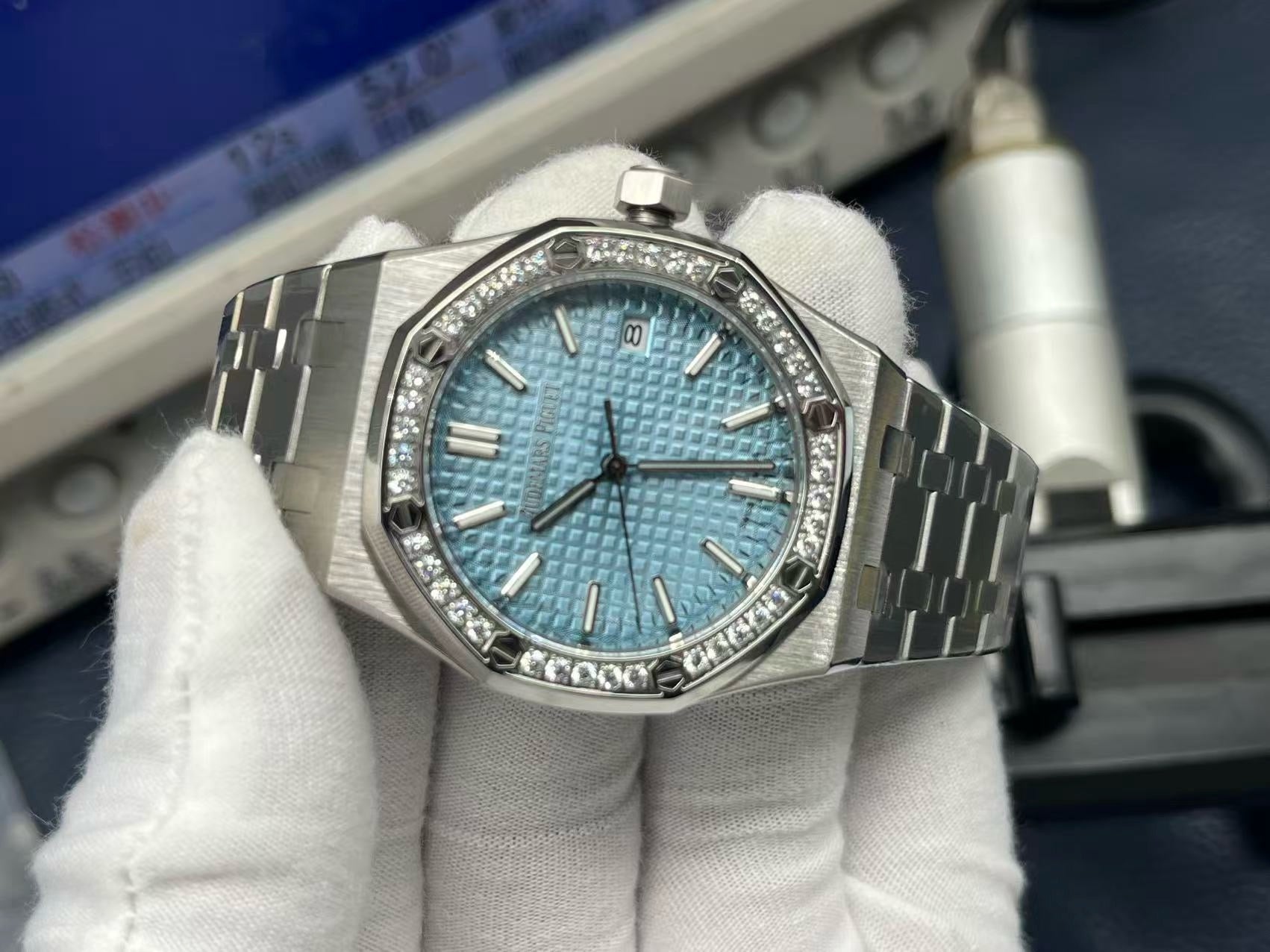 Silver blue and Golden pink Watch