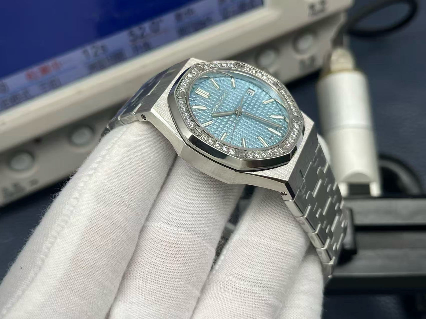 Silver blue and Golden pink Watch