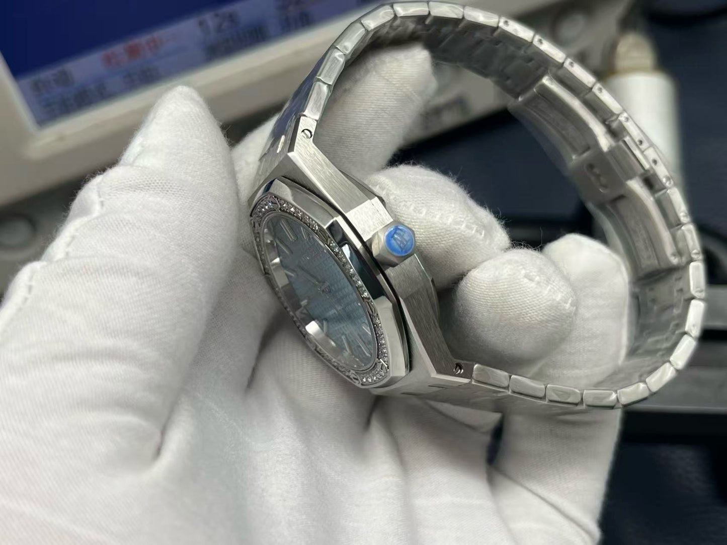 Silver blue and Golden pink Watch