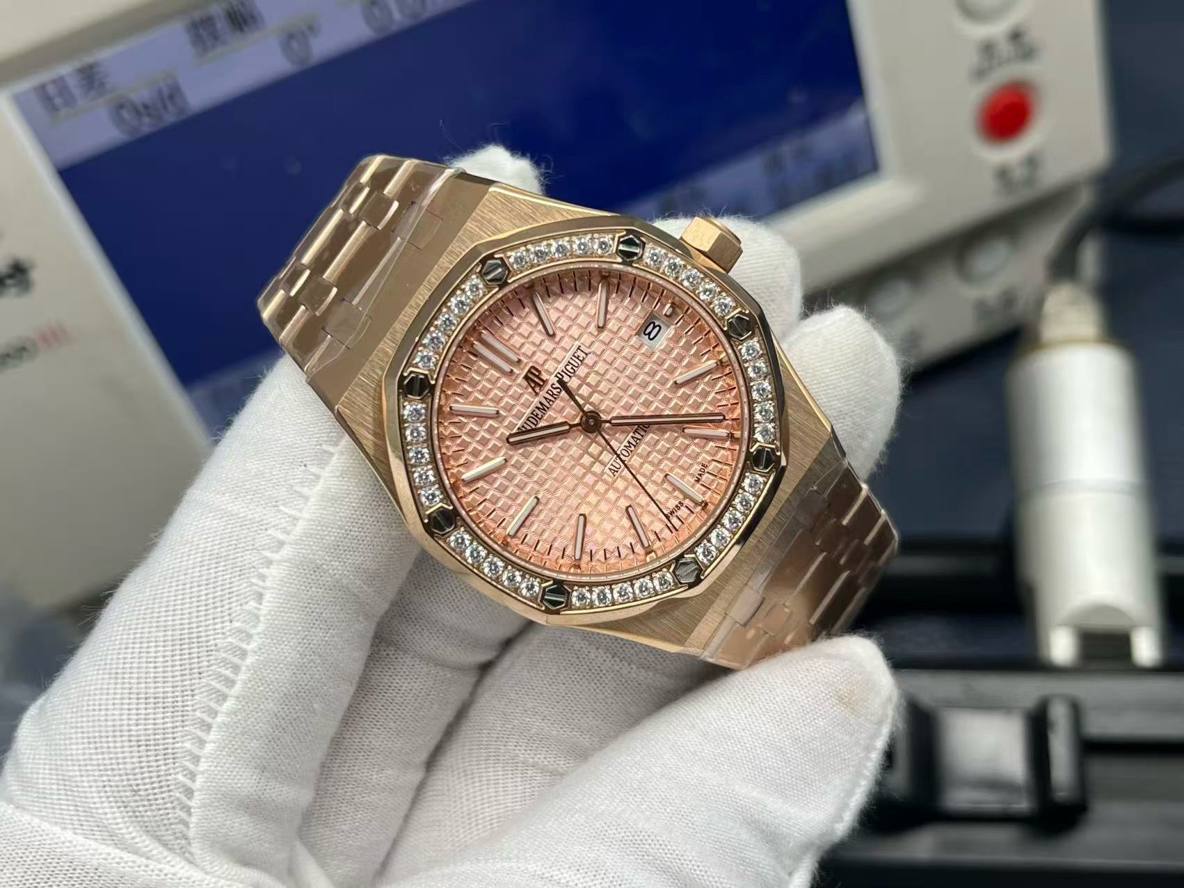 Silver blue and Golden pink Watch