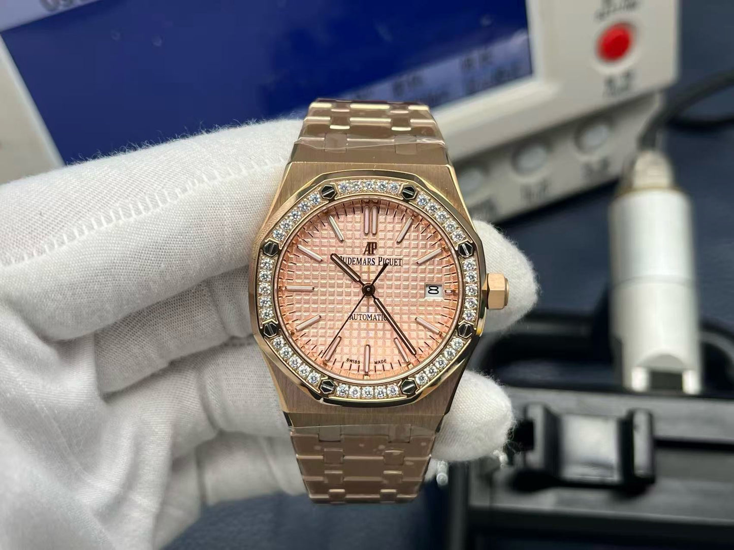 Silver blue and Golden pink Watch