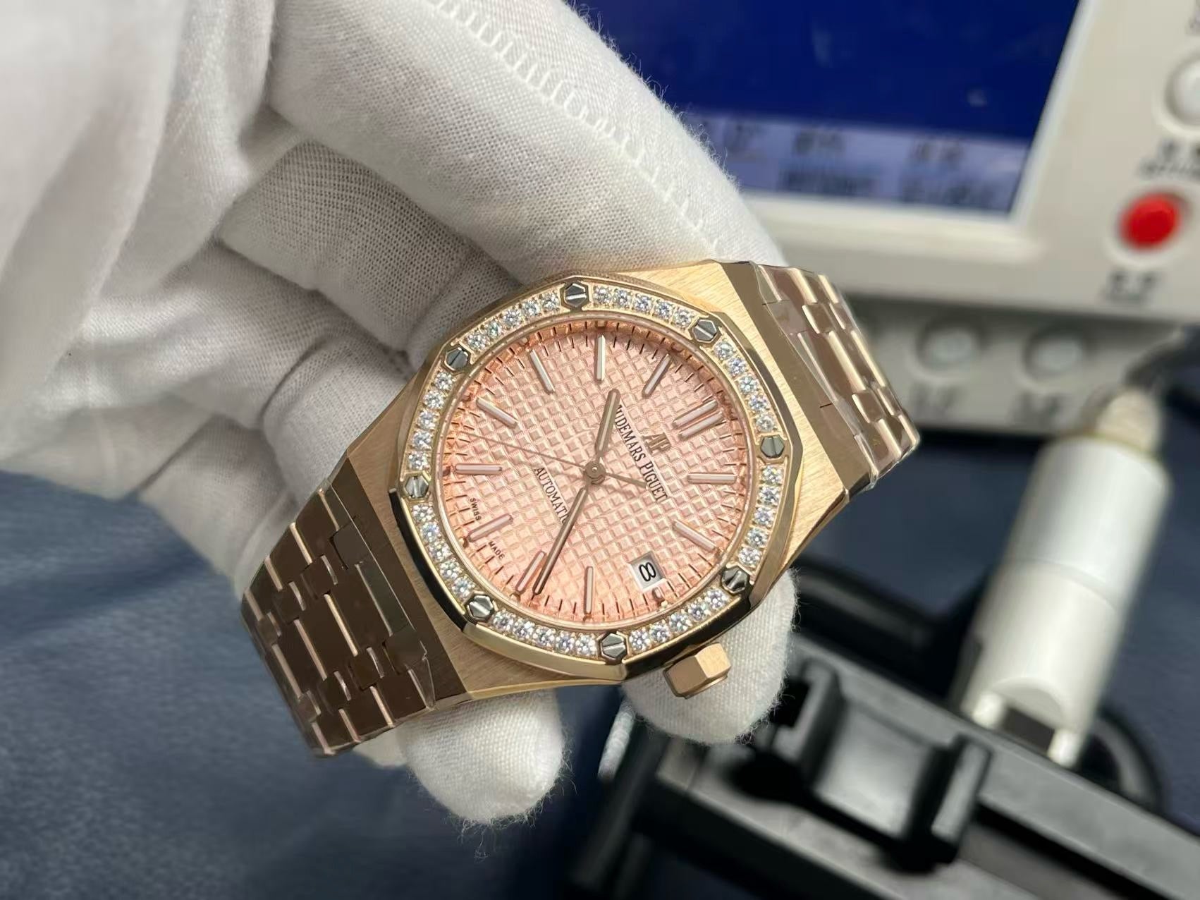 Silver blue and Golden pink Watch