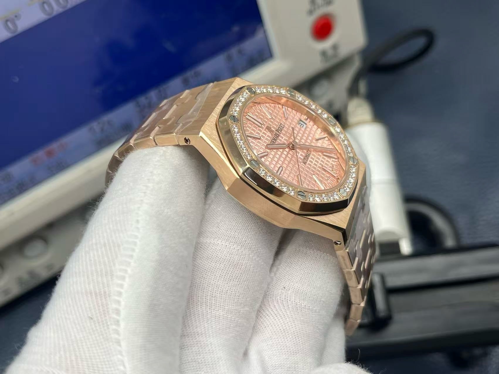 Silver blue and Golden pink Watch