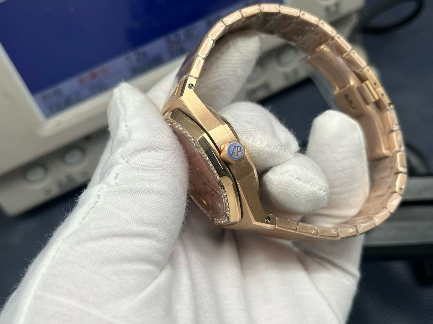 Silver blue and Golden pink Watch