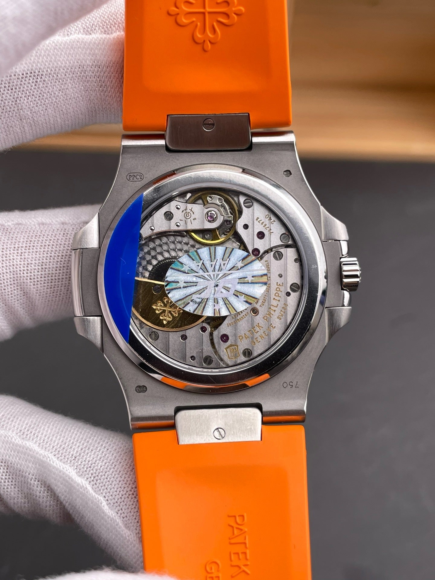 Orange black silver and Black silver Watch