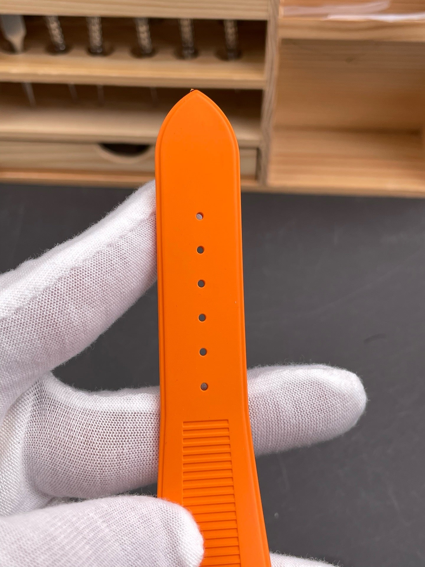Orange black silver and Black silver Watch