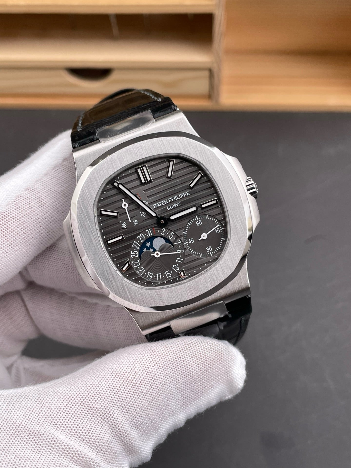 Orange black silver and Black silver Watch
