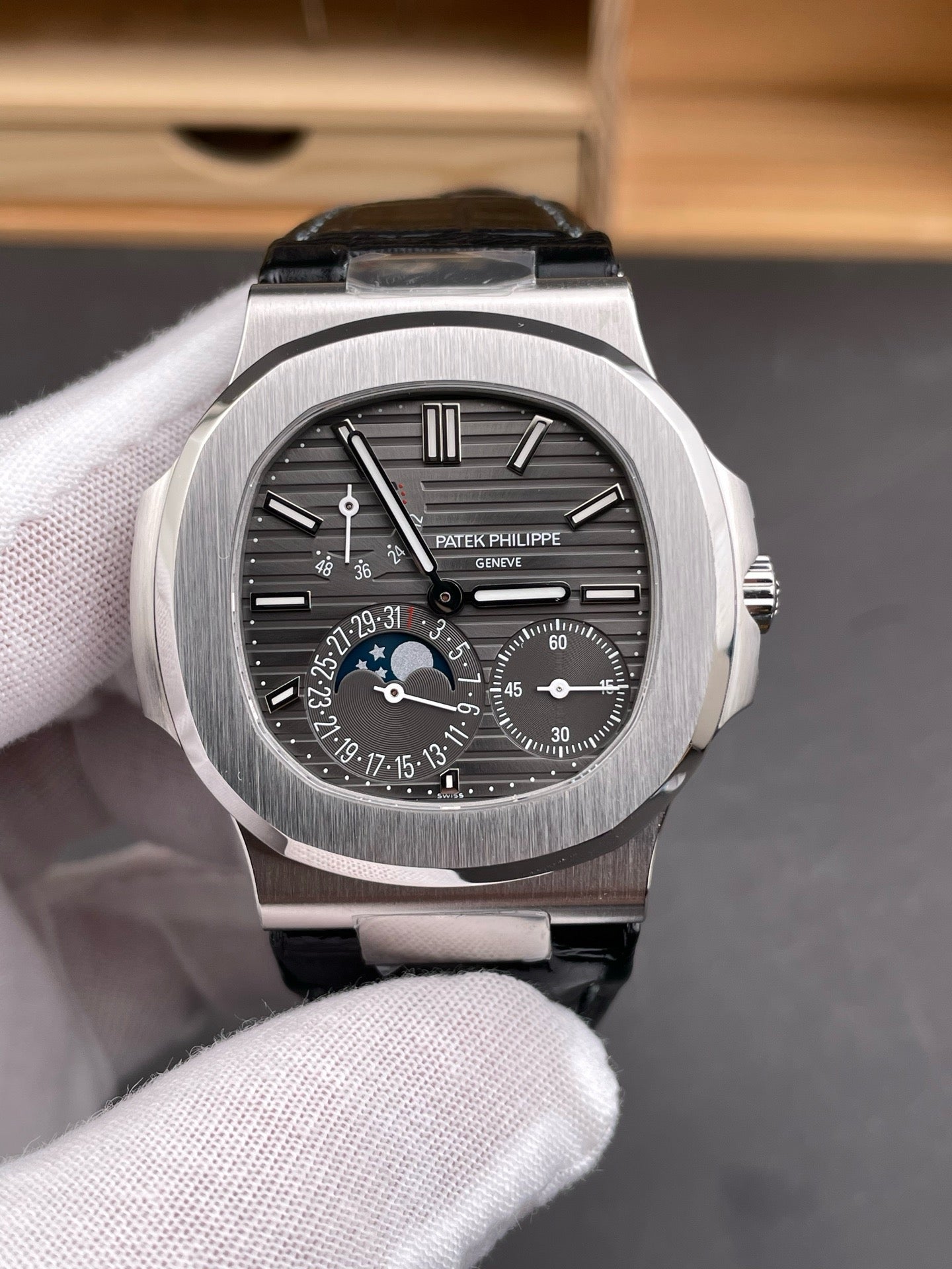 Orange black silver and Black silver Watch