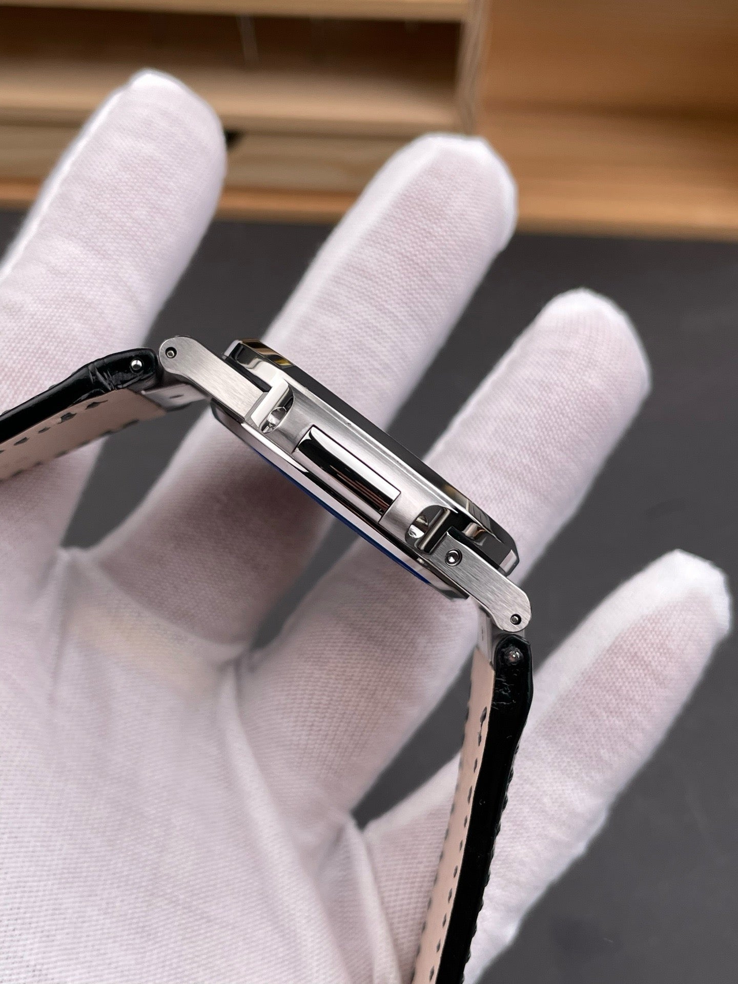 Orange black silver and Black silver Watch