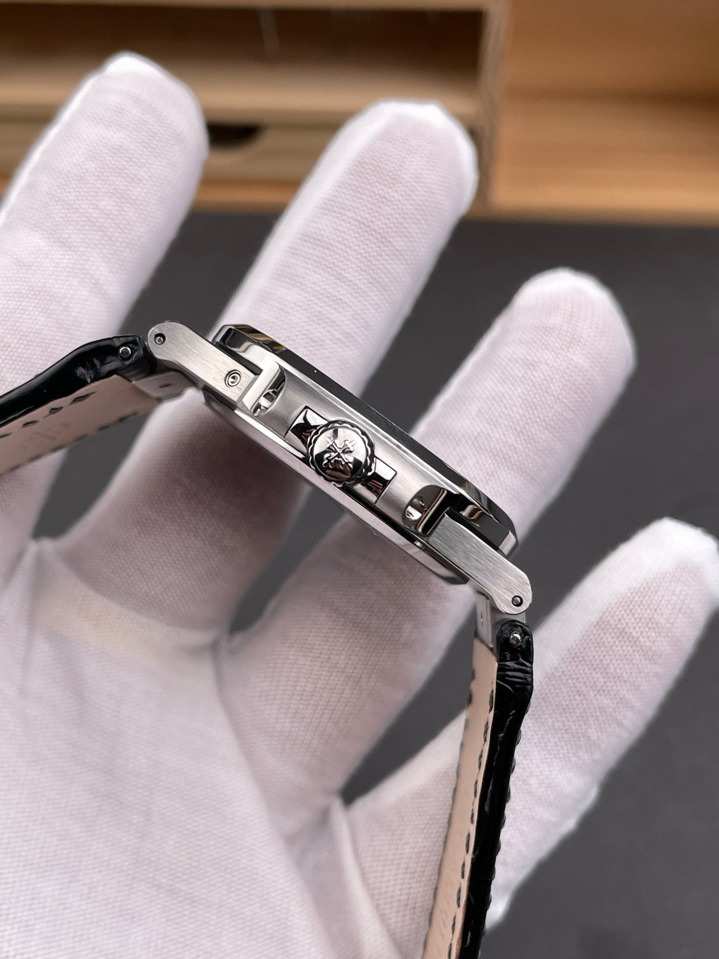Orange black silver and Black silver Watch