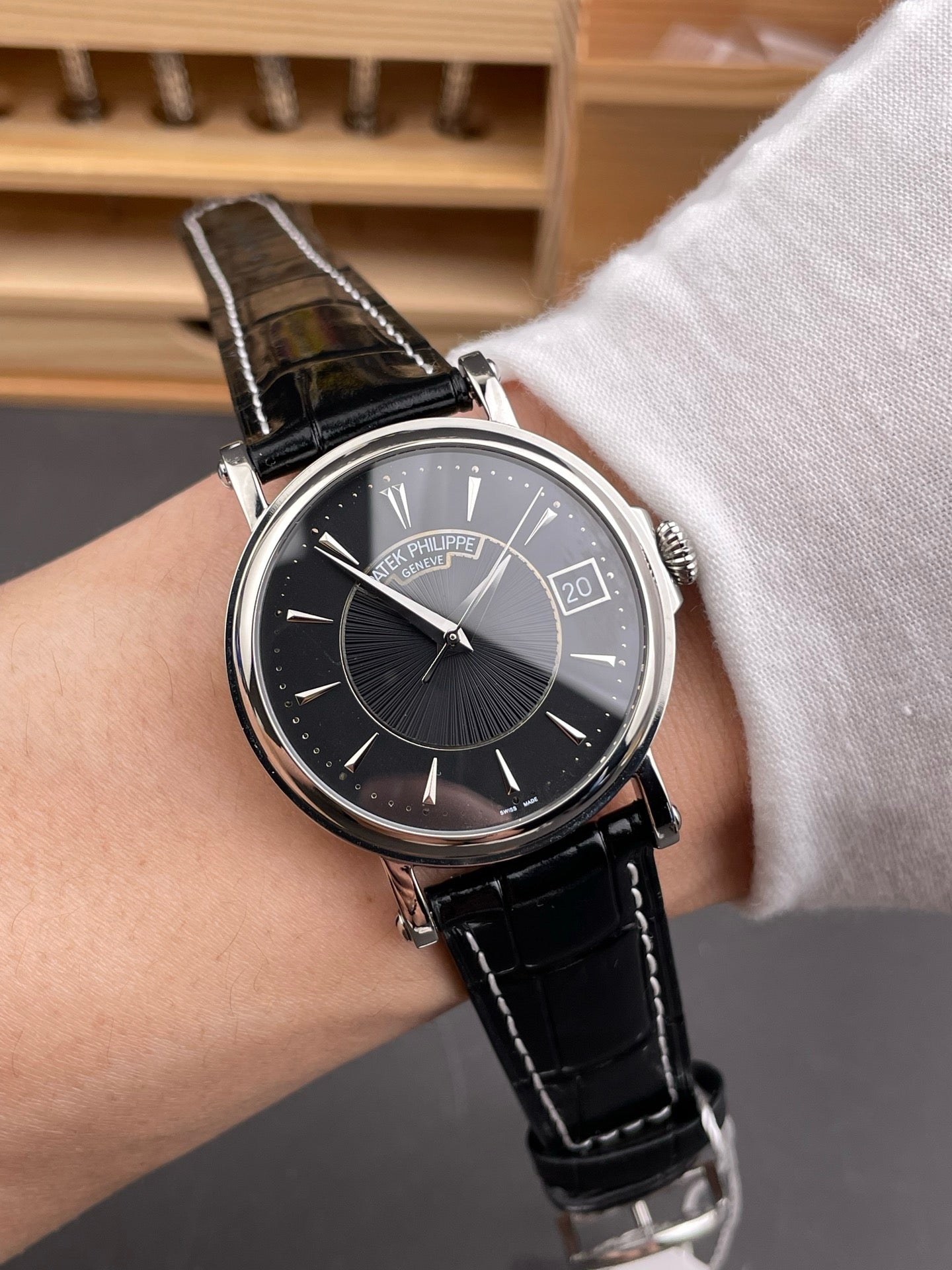 Black and Brown white Watch