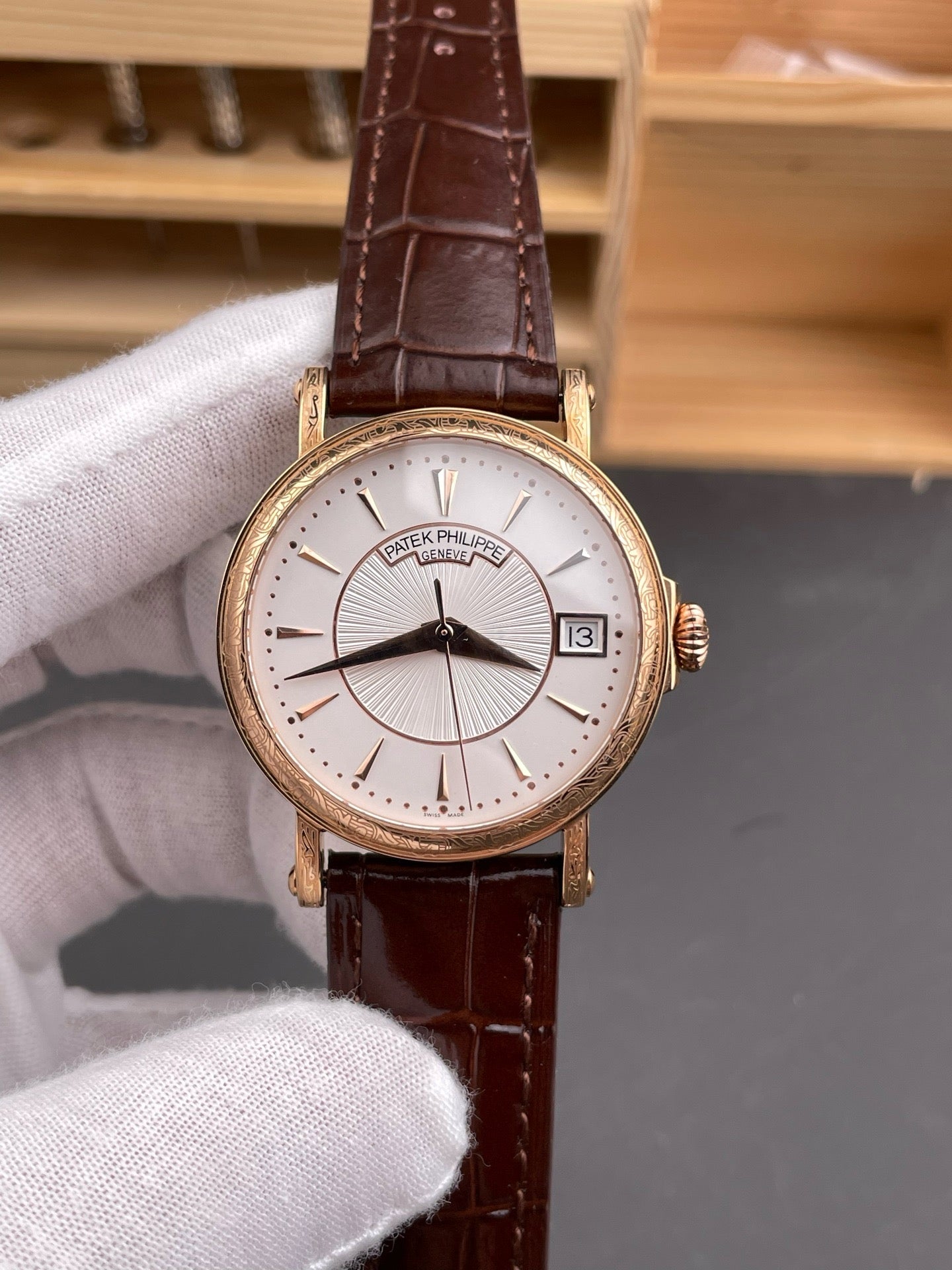 Black and Brown white Watch