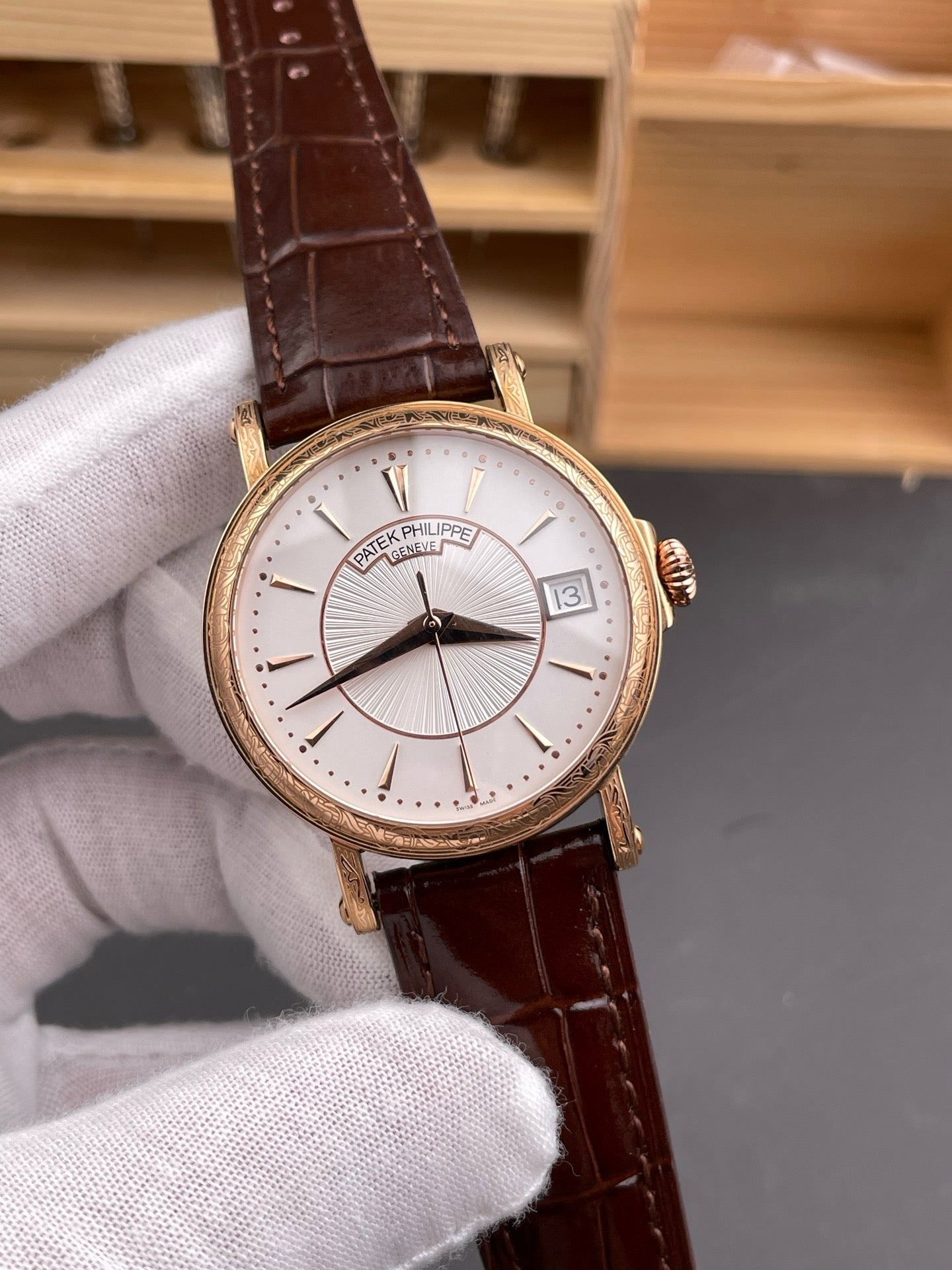 Black and Brown white Watch