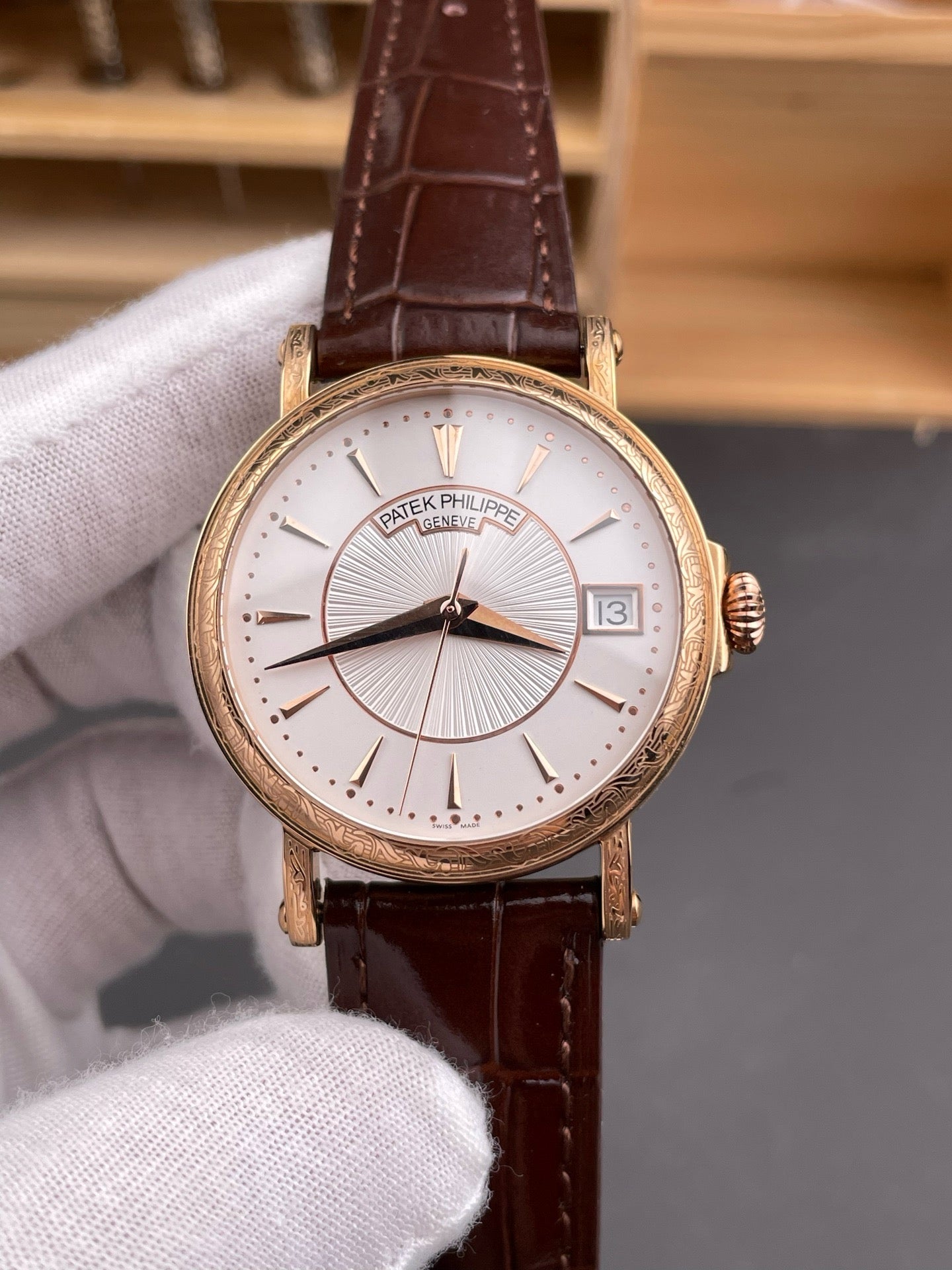 Black and Brown white Watch