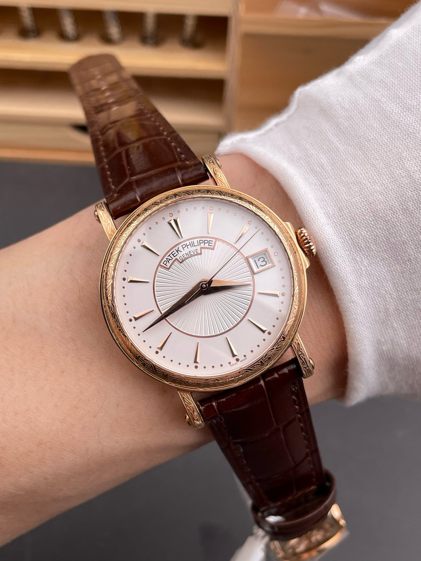 Black and Brown white Watch