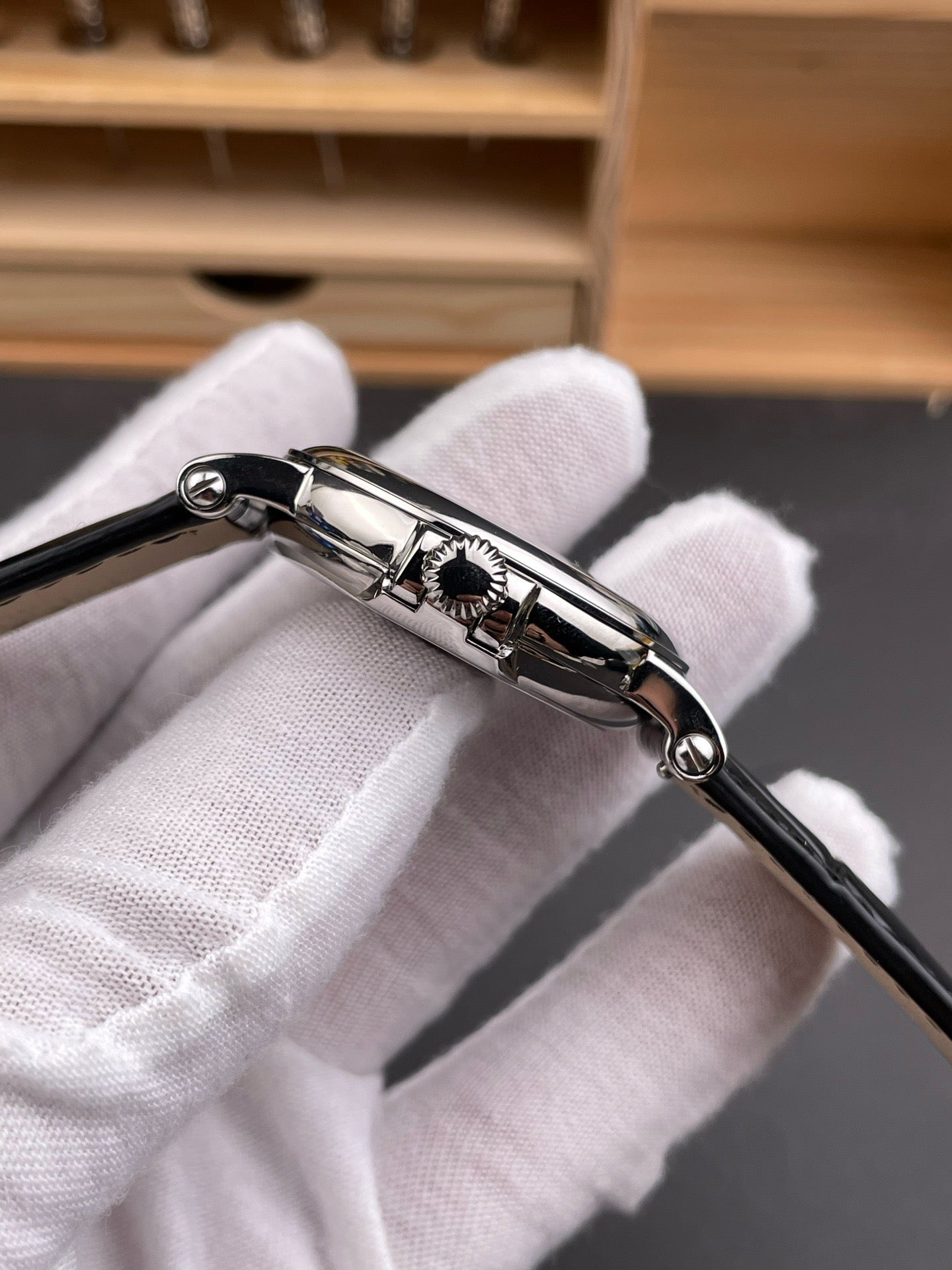 Black white and Brown white Watch