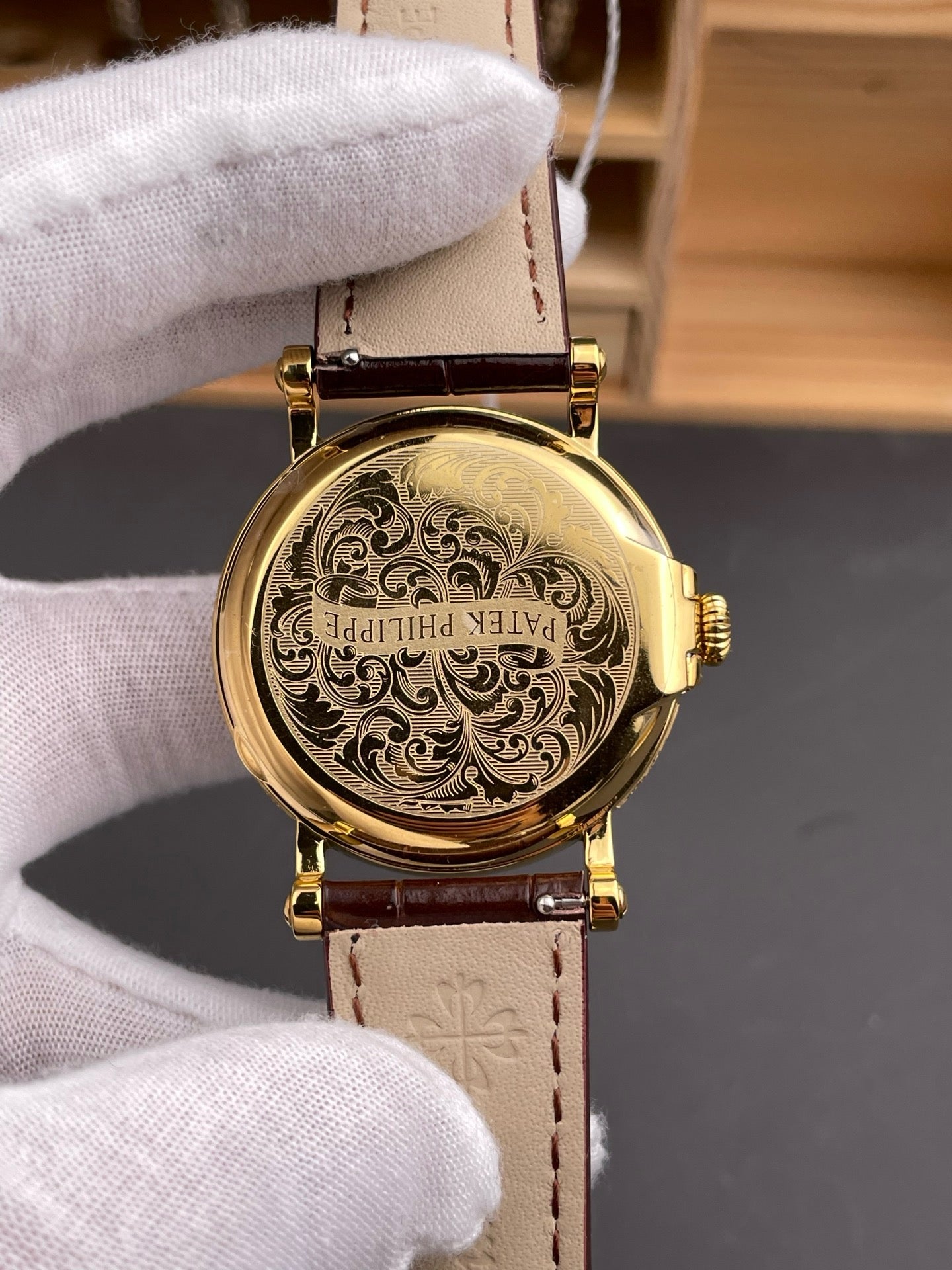 Black white and Brown white Watch