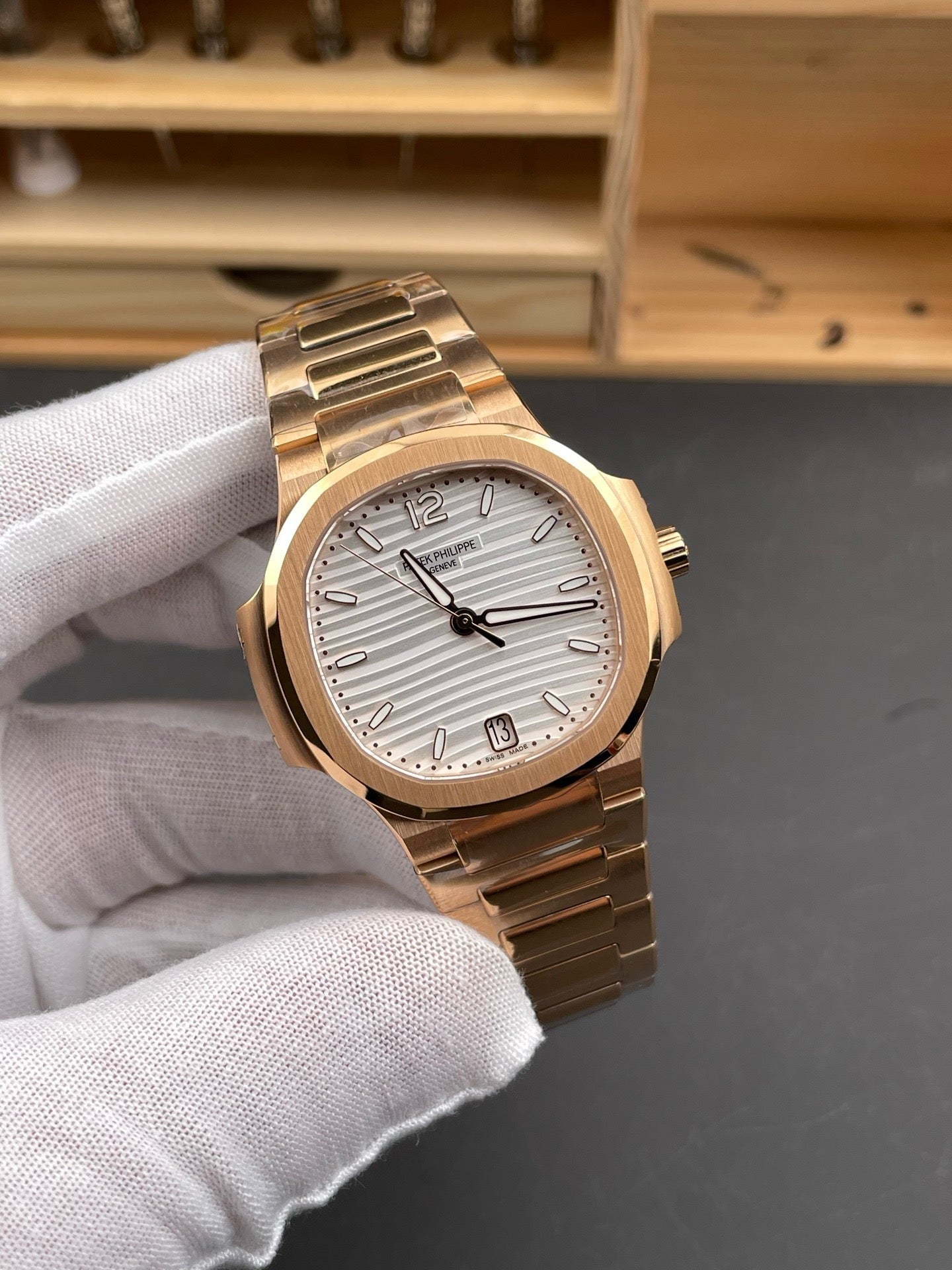 Gold grey Watch