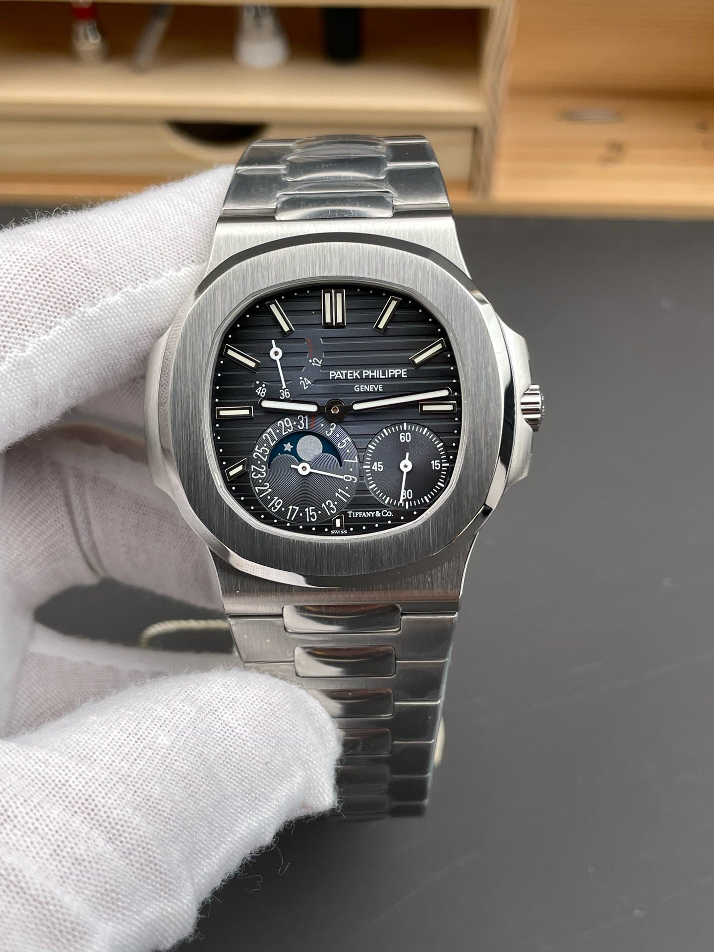 Black dark silver Watch