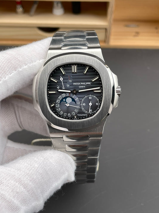 Black dark silver Watch