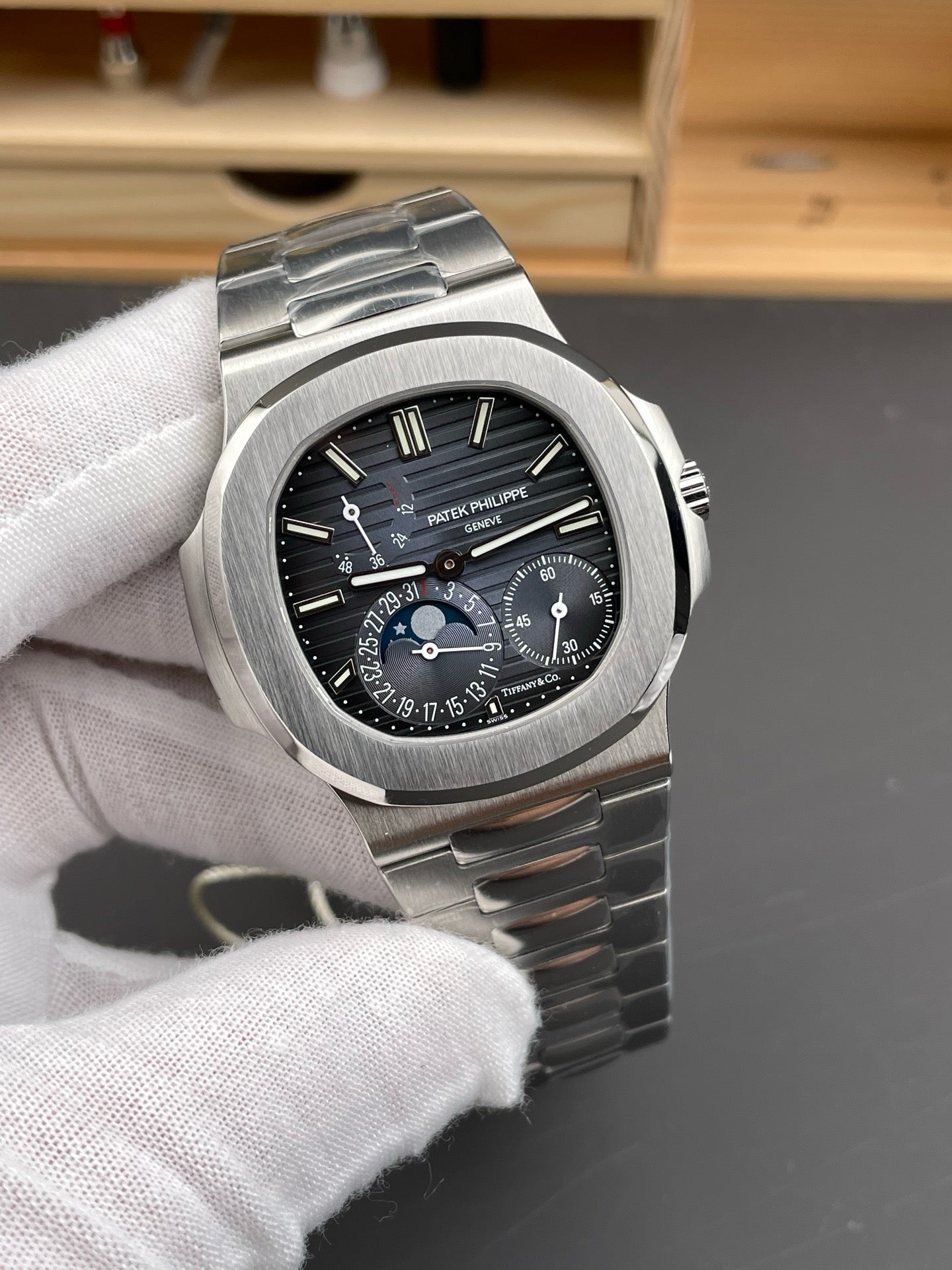 Black dark silver Watch