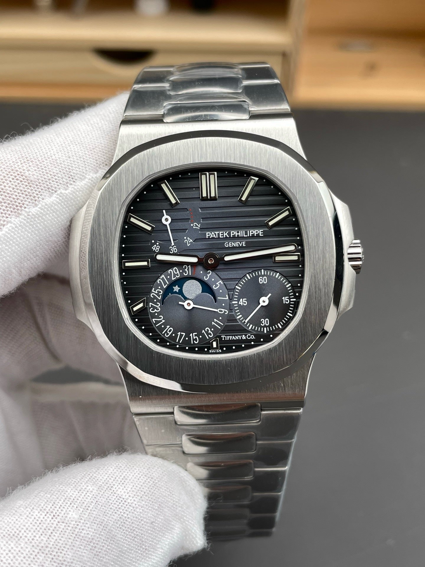 Black dark silver Watch
