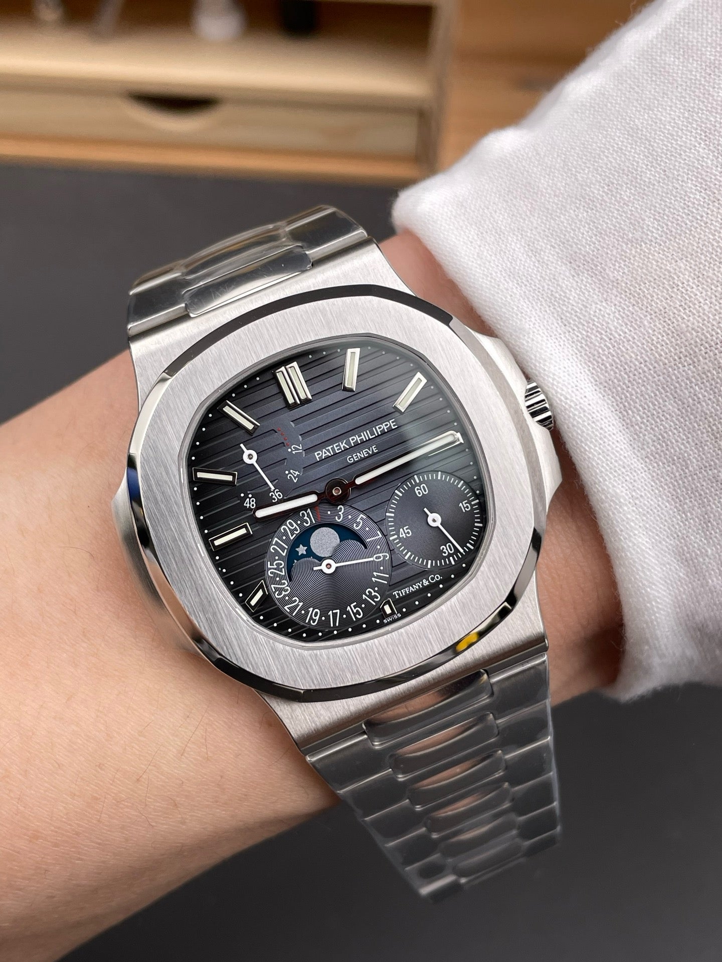 Black dark silver Watch
