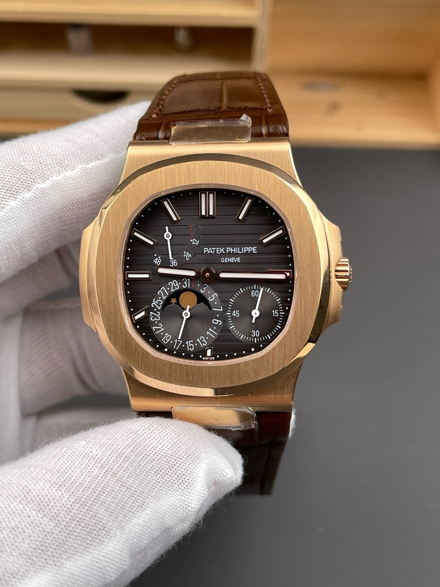 Black brown gold Watch