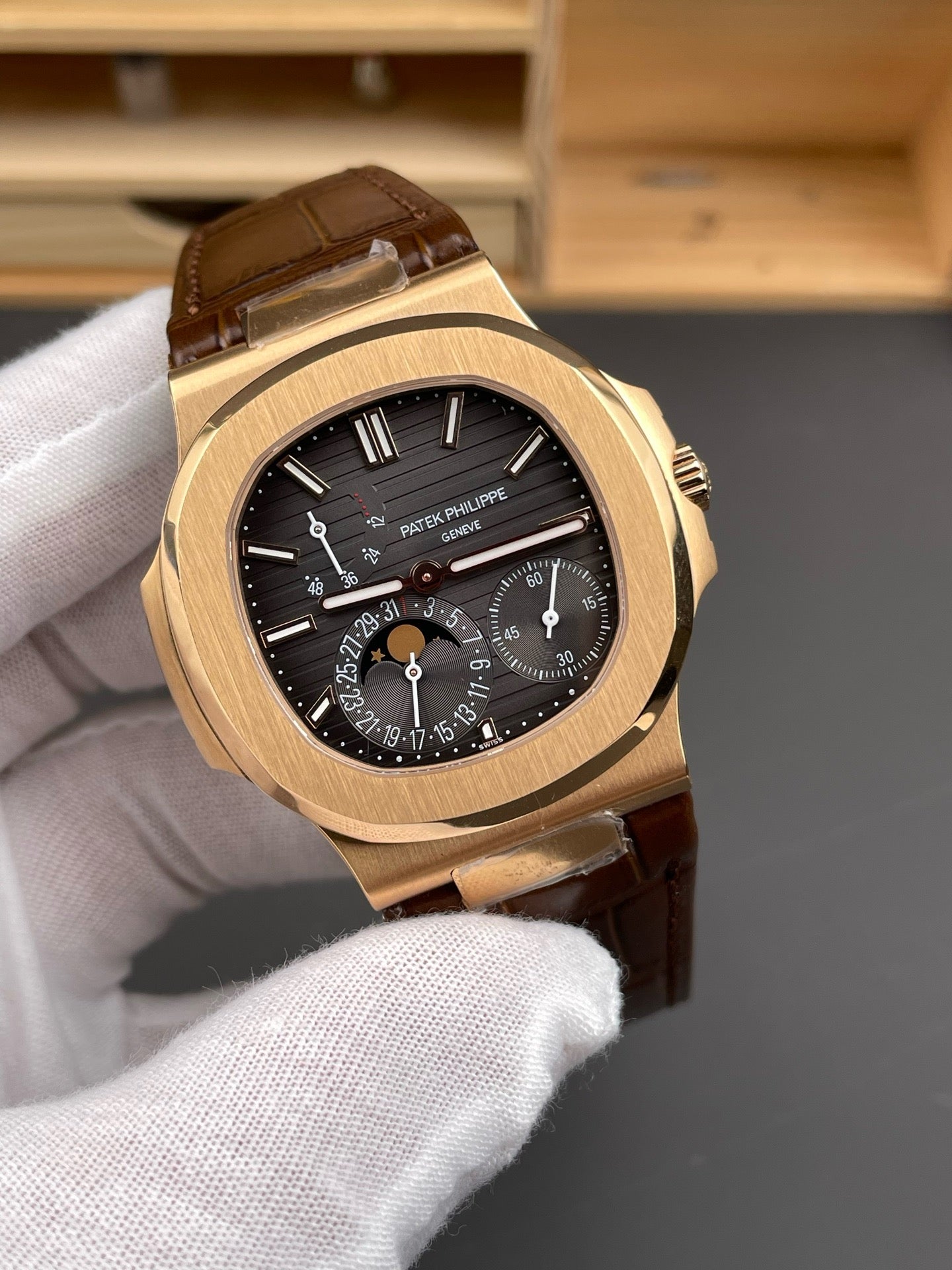 Black brown gold Watch