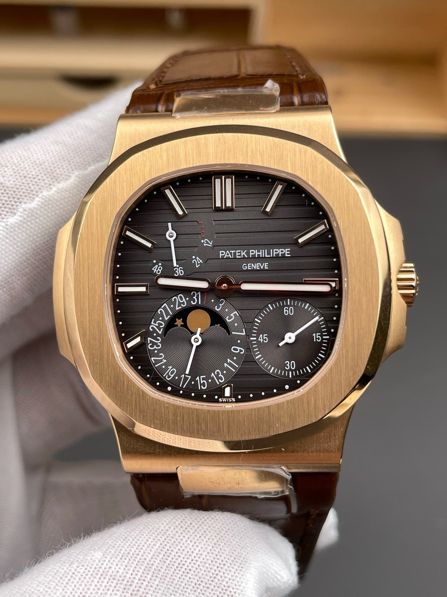 Black brown gold Watch