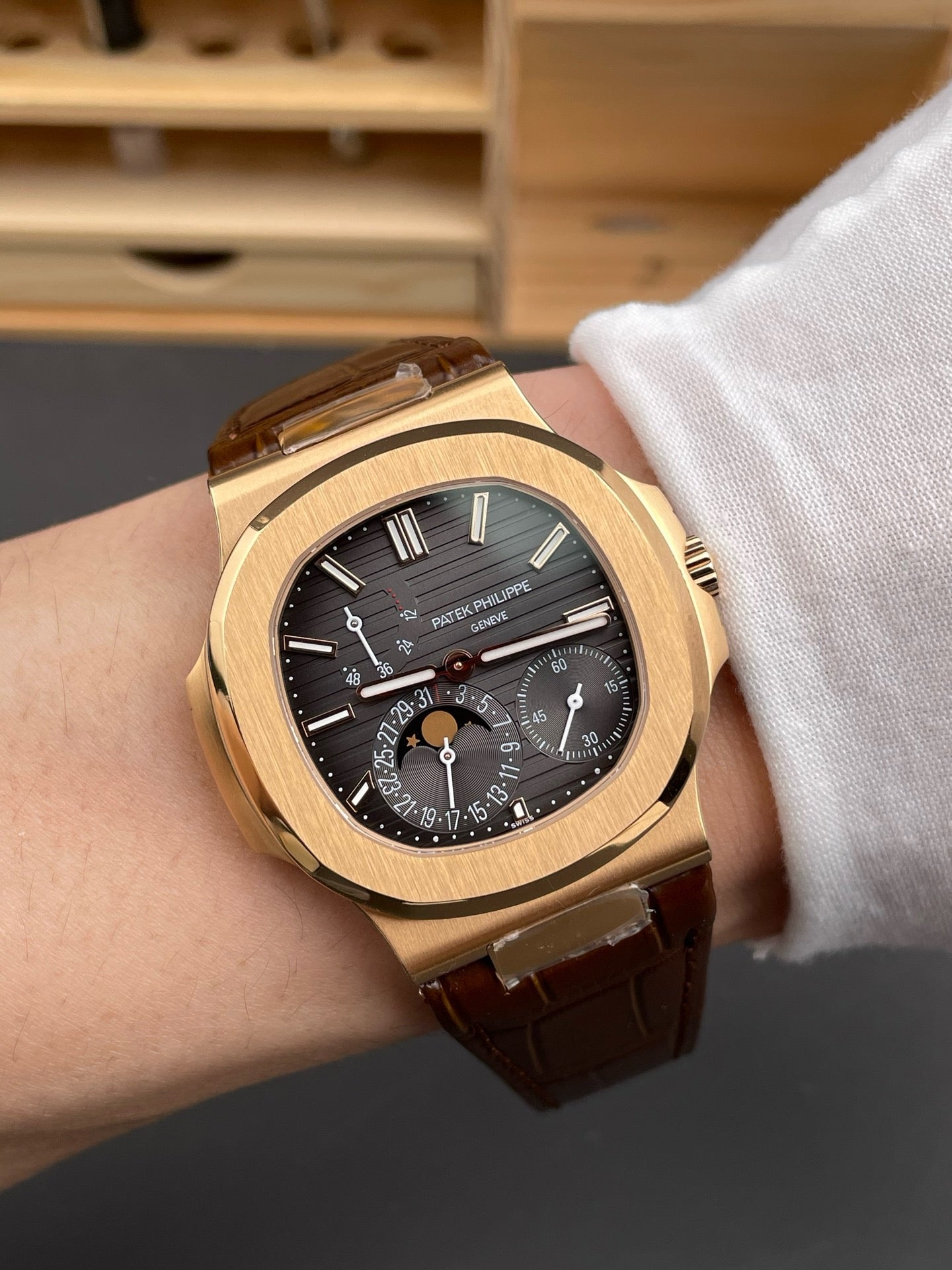 Black brown gold Watch