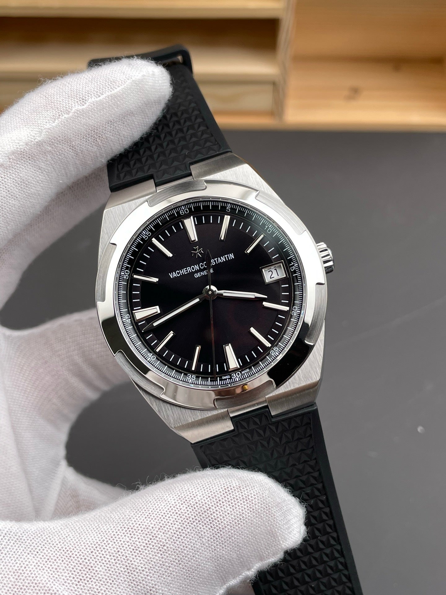 Blue silver and Black silver Watch