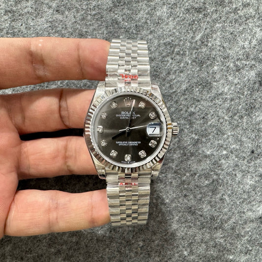 Black silver Watch