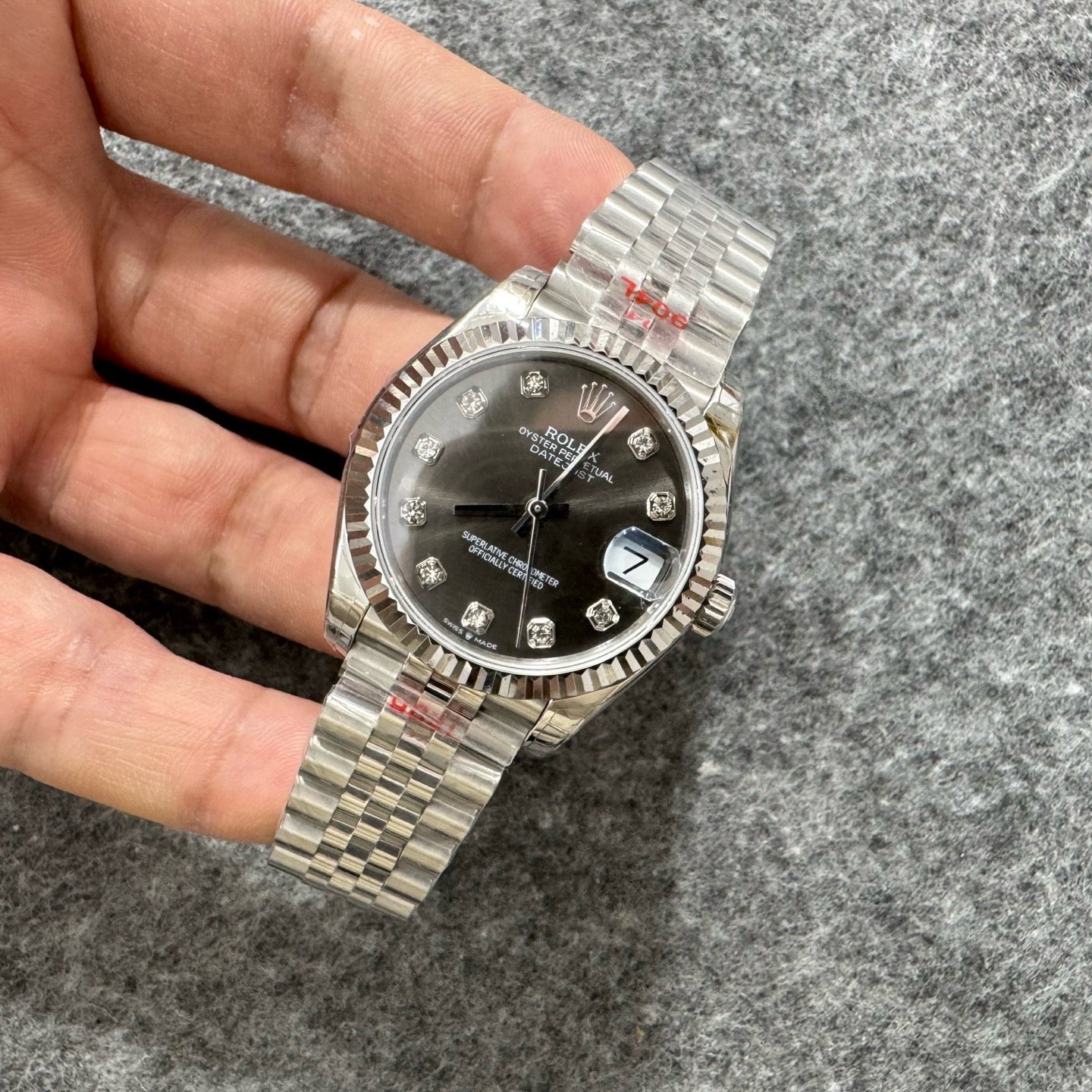 Black silver Watch