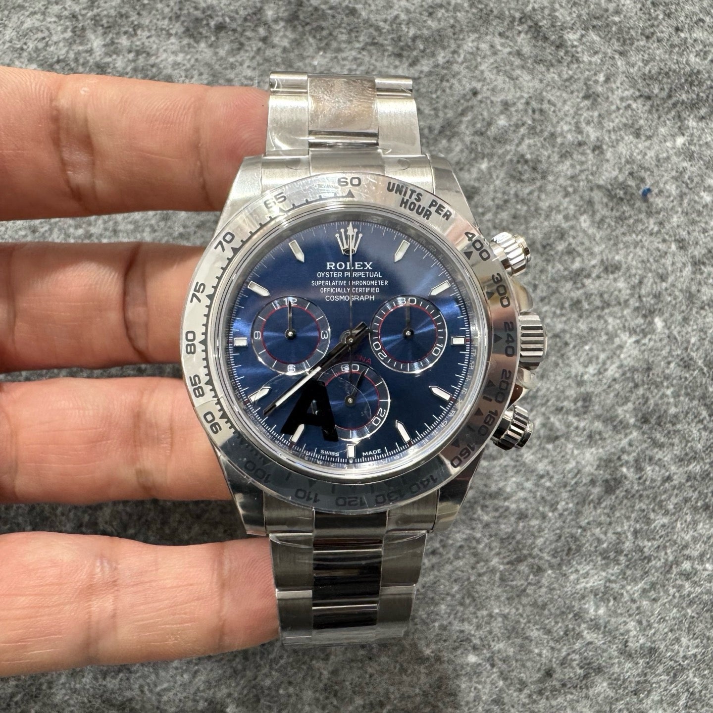 Black blue silver Watch