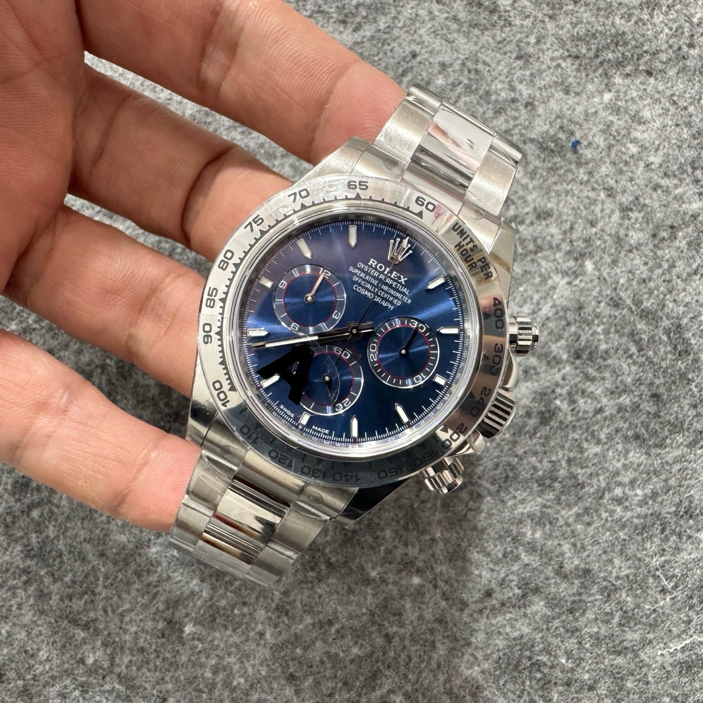 Black blue silver Watch