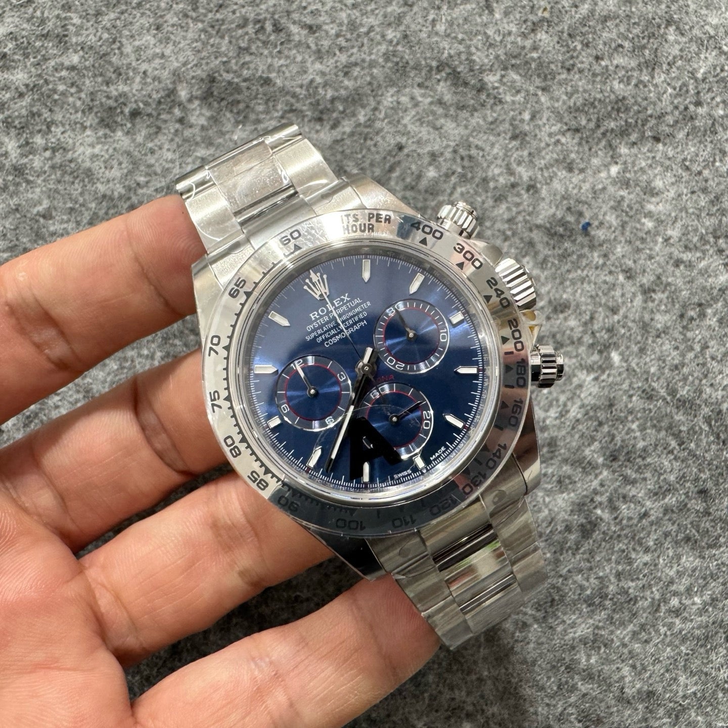 Black blue silver Watch