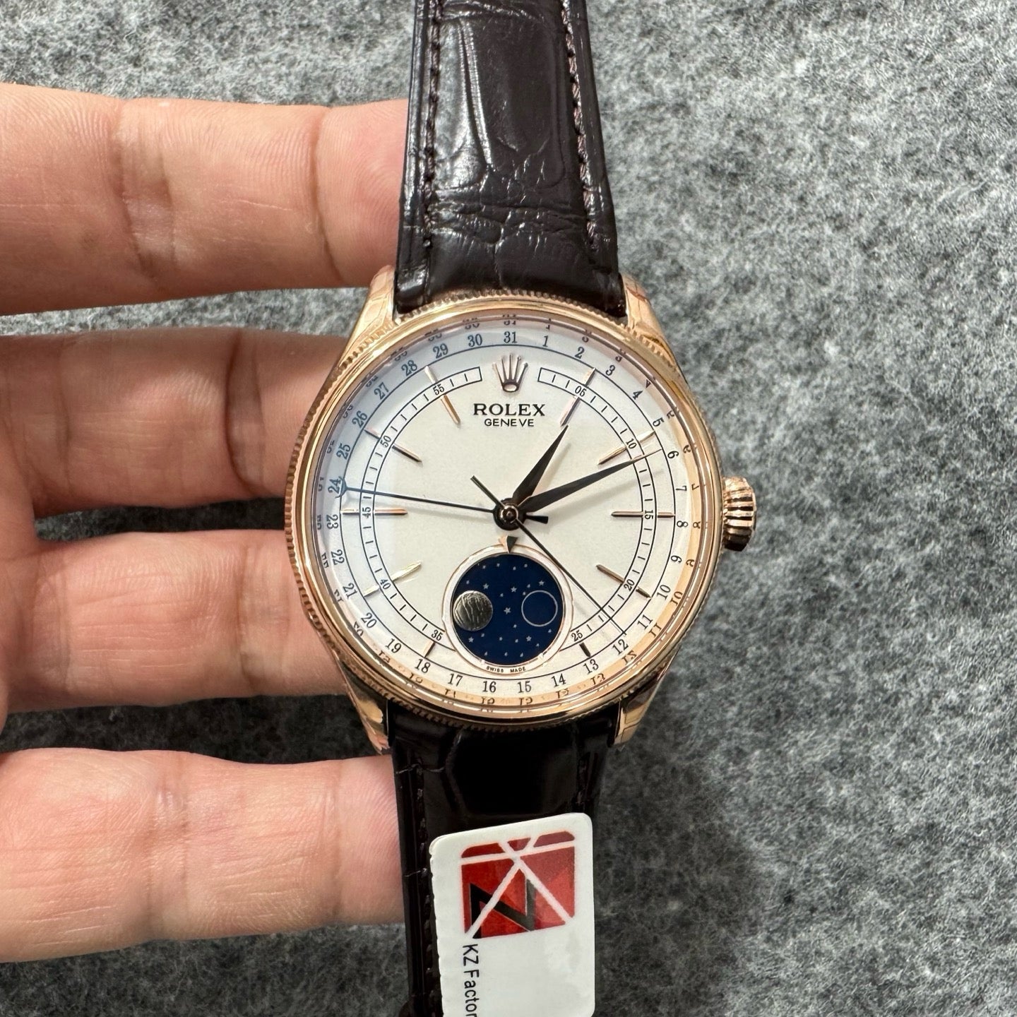 Black white golden Watch