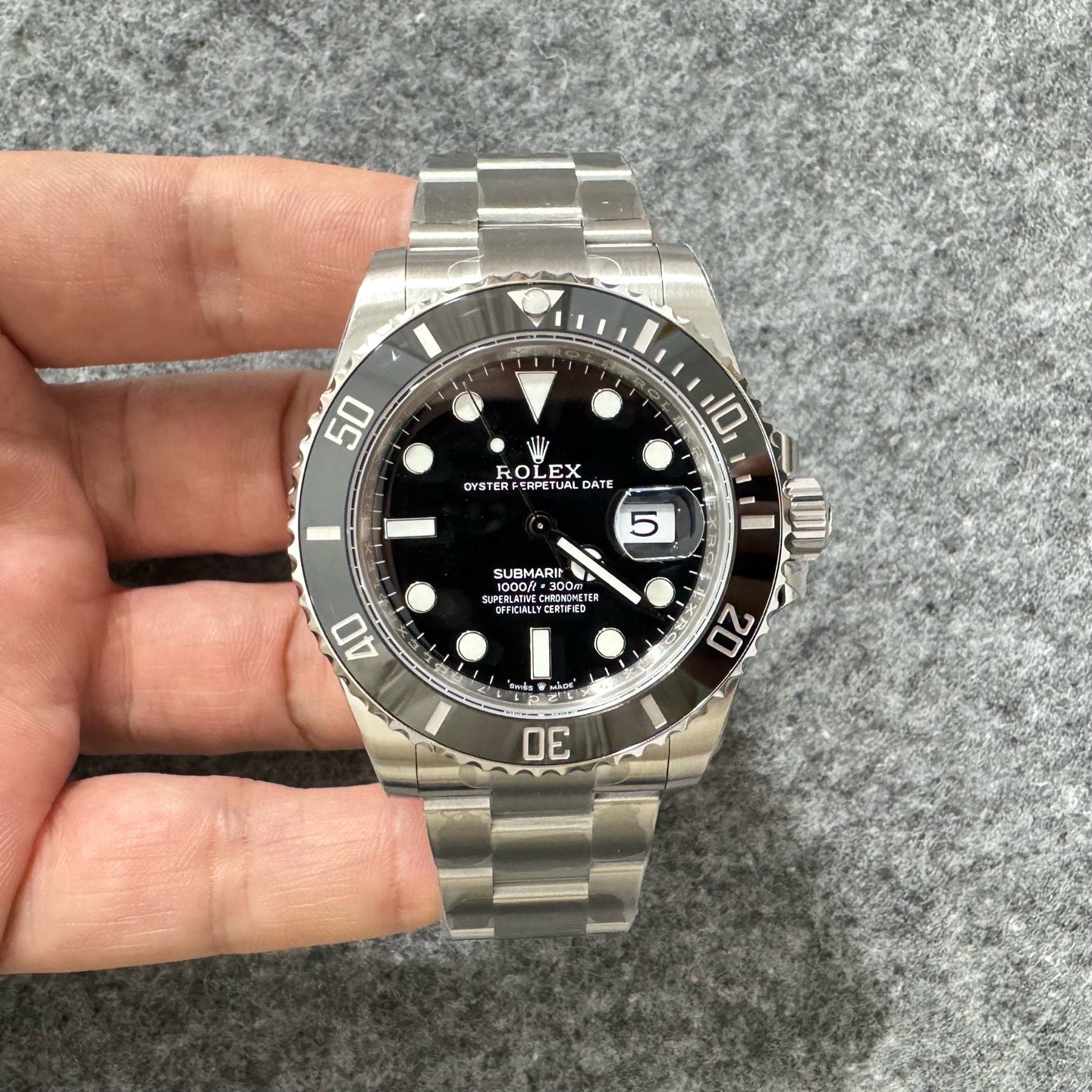 Silver black and Silver green Watch
